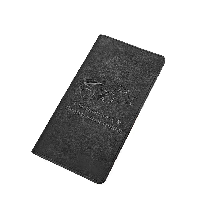 Car Registration and Insurance Holder Silver Glitter - Bling Vehicle Document Wallet - Slim Glove Box Organiser for Rego Papers & Travel IDs - Sparkle PU Leather Case - Image 2