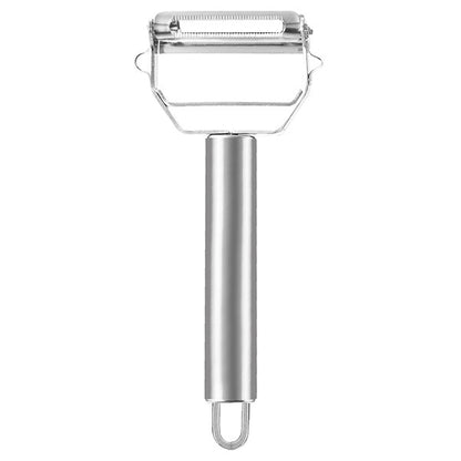 Premium Stainless Steel Dual Peeler & Julienne Cutter - 2-in-1 Vegetable Slicer with Swivel Blade - Heavy Duty Multi-Function Kitchen Tool for Potatoes, Carrots & Fruit - Image 2
