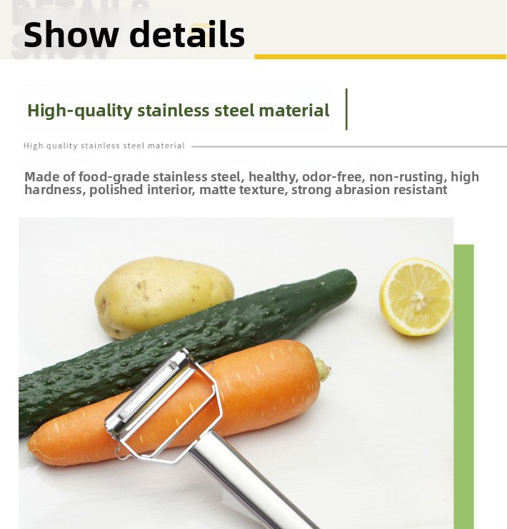 Premium Stainless Steel Dual Peeler & Julienne Cutter - 2-in-1 Vegetable Slicer with Swivel Blade - Heavy Duty Multi-Function Kitchen Tool for Potatoes, Carrots & Fruit - Image 9