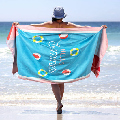 Sand Free Microfibre Beach Towel - Quick Dry Lightweight Travel Towel 70x150cm(200GSM) - 3D Sunglasses Print for Summer, Pool & Camping - Image 8