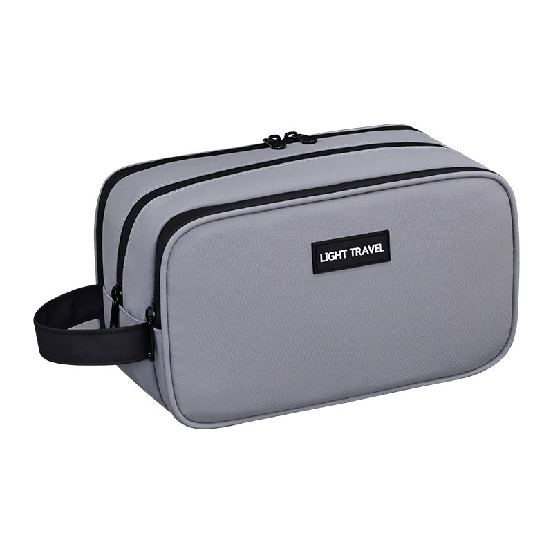 Large Waterproof Men's Toiletry Bag 3-Layer Travel Dopp Kit with Wet Dry Separation Portable Shower Organiser for Gym Business & Holiday Black - Image 3