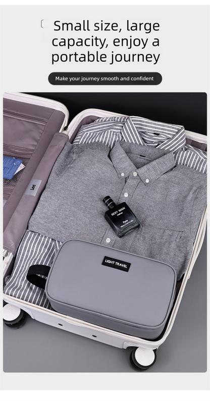 Large Waterproof Men's Toiletry Bag 3-Layer Travel Dopp Kit with Wet Dry Separation Portable Shower Organiser for Gym Business & Holiday Black - Image 7