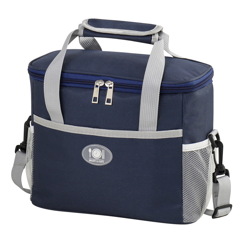 Insulated Lunch Bag Thermal Cooler Tote with Adjustable Shoulder Strap Waterproof Lining for Work School & Picnics Black Small - Image 2