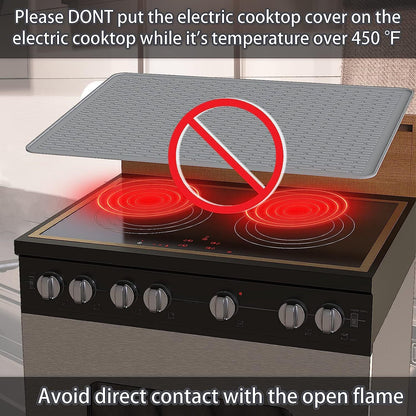 Silicone Stove Top Cover 71x50x0.2cm Heat Resistant Electric Cooktop Protector Mat for Kitchen Benchtop and Laundry Black - Image 4