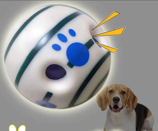 2 Pack Interactive Dog Giggle Ball Toy 8.8cm - Wobble Sound Fetch Toy for Puppies & Small to Medium Dogs - No Batteries Required - Green