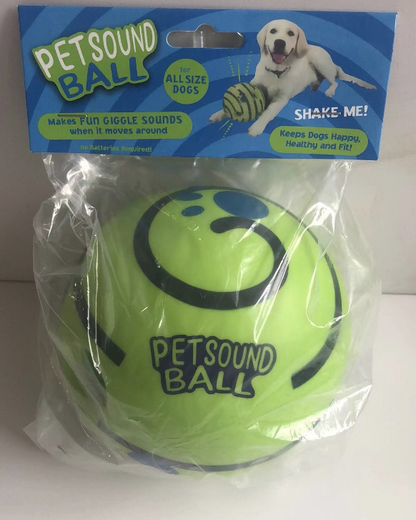 2 Pack Interactive Dog Giggle Ball Toy 8.8cm - Wobble Sound Fetch Toy for Puppies & Small to Medium Dogs - No Batteries Required - Green - Image 2