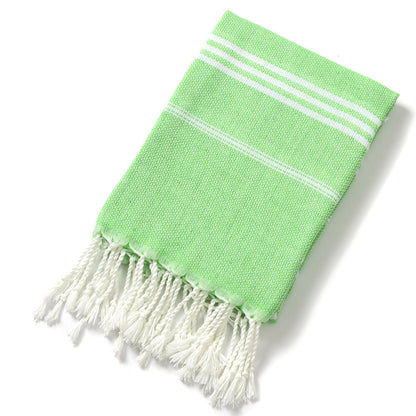 3 Pack Turkish Style Beach Towel Set 90x180cm - Quick Dry Lightweight Large Peshtemal Bath Sheet with Tassels - Royal blue, Black & Green - Image 3