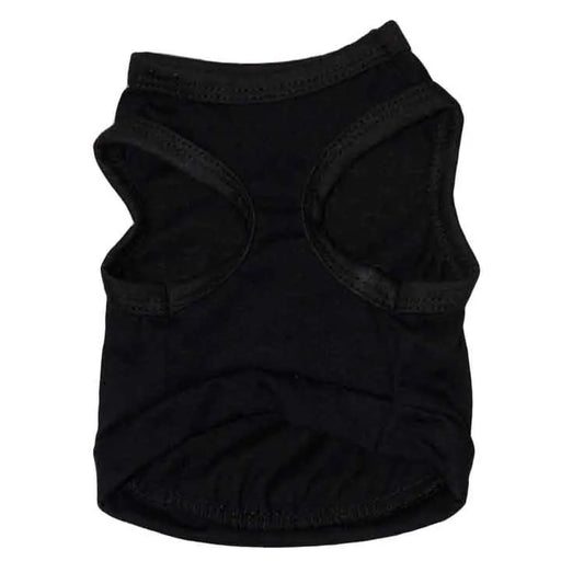 2 Pack Security Pet Vest Size S - Black Cotton Dog T-Shirt for Small Dogs Puppies & Cats - Summer Sleeveless Apparel with White Lettering - Image 3