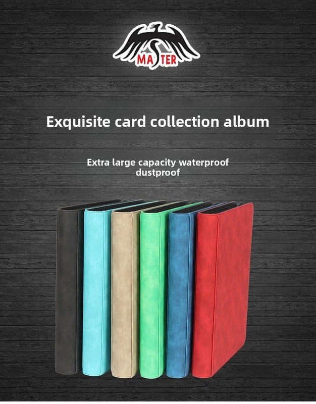 Premium Toploader Binder 9 Pocket 216 Capacity Trading Card Album Zippered PU Leather Storage Holder for Sports TCG & AFL Cards Black - Image 2