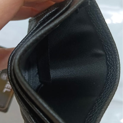 Genuine Leather Quilted Card Holder - Slim Chevron Wallet with 5 Slots - Minimalist Credit Card Case for Men & Women - Black (10.5cm x 8cm) - Image 3