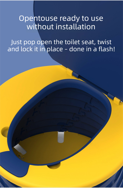 Kids Portable Travel Potty Foldable Training Toilet Seat - Green - Compact Car & Camping Emergency Commode with Backrest - 50kg Load Capacity - Image 7