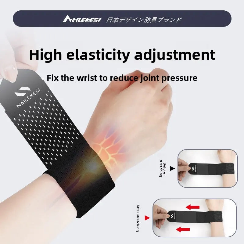 2PCS Adjustable Wrist Support Brace Ultra Thin Breathable Mesh Wrap for Sports Tennis Gym & Daily Office Use One Size Fits Most Graphite Black - Image 4
