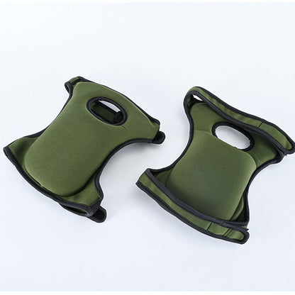 Waterproof Garden Knee Pads High Density EVA Foam Cushion for Weeding & Cleaning Adjustable Neoprene Straps Dark Green 1 Pair - Image 7
