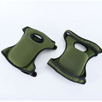 Waterproof Garden Knee Pads High Density EVA Foam Cushion for Weeding & Cleaning Adjustable Neoprene Straps Dark Green 1 Pair - Image 7