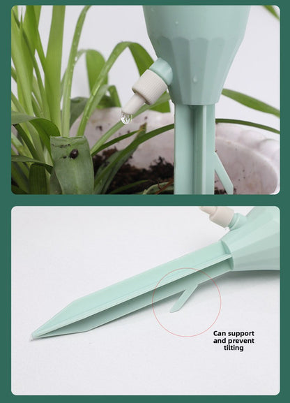 2 PCS Automatic Self-Watering Plant Spikes Adjustable Drip Irrigation System for Indoor Outdoor Garden Pots Holiday Care Green and White - Image 5