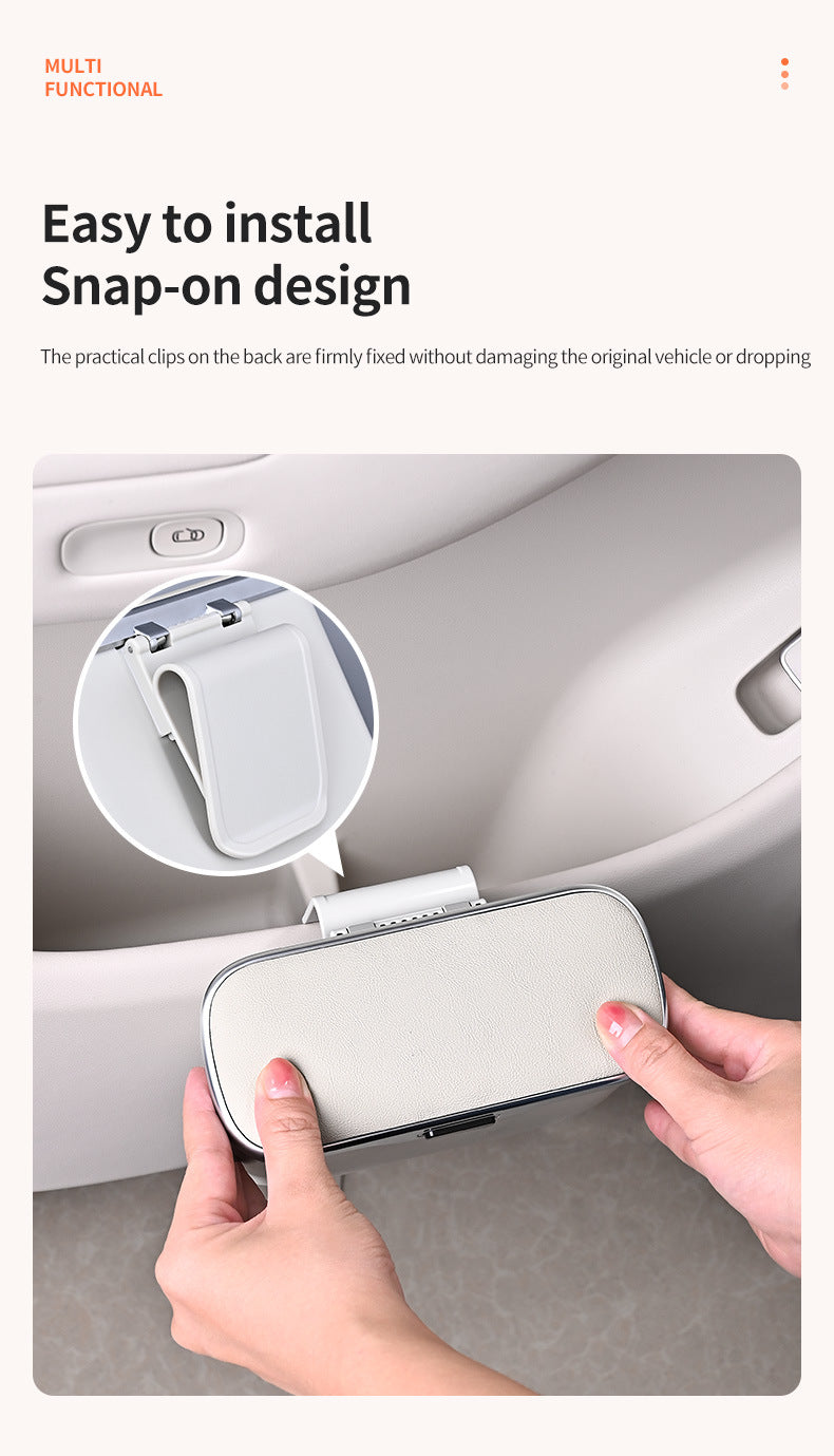 Car Trash Can Hanging Rubbish Bin with Lid Waterproof Leather Vehicle Organiser Storage Box for Door Seat Back Console Brown - Image 9