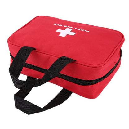 Large Empty First Aid Kit Bag Waterproof Nylon Emergency Medical Storage Case Portable Organiser for Home Car Camping Travel 26cm Red - Image 2