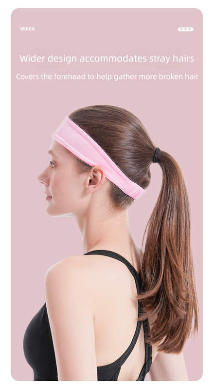 2 Pack Sports Headband with Silicone Sweat Guide Non-Slip Moisture Wicking Hair Band for Running Yoga Gym Fitness Quick Dry Breathable (Black & Purple) - Image 4