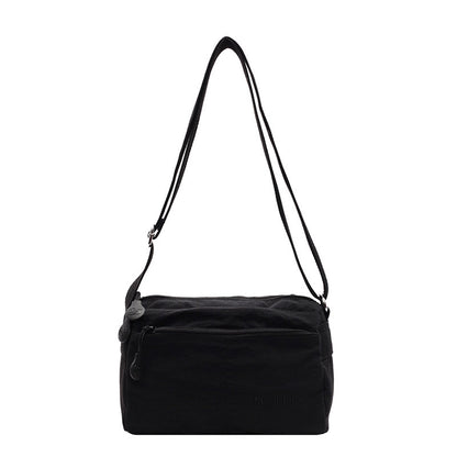 Women's Nylon Crossbody Bag Multi-Pocket Water Resistant Shoulder Messenger Handbag Lightweight Casual Satchel with Adjustable Wide Strap for Travel and Daily Use Black - Image 4