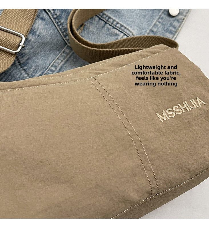 Women's Nylon Crossbody Bag Multi-Pocket Water Resistant Shoulder Messenger Handbag Lightweight Casual Satchel with Adjustable Wide Strap for Travel and Daily Use Black - Image 7