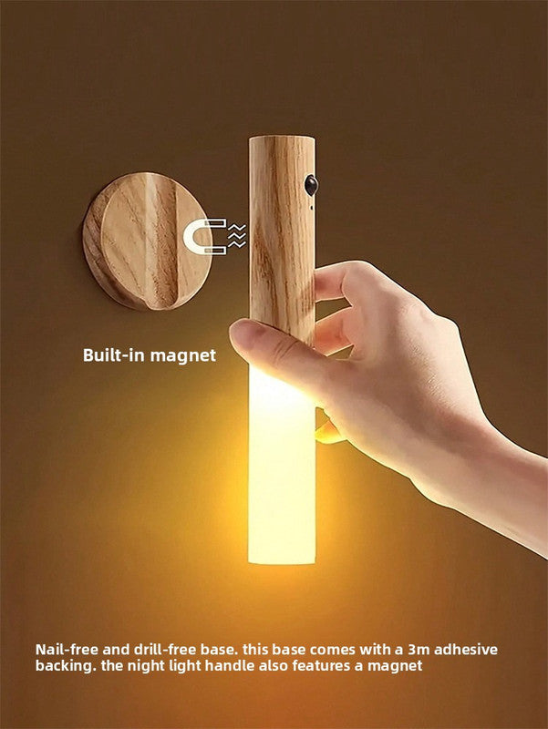 Matte Black Motion Sensor Night Light LED Rechargeable Magnetic Stick Wall Lamp Smart Wireless Batten for Hallway Staircase Modern Style Warm White - Image 6