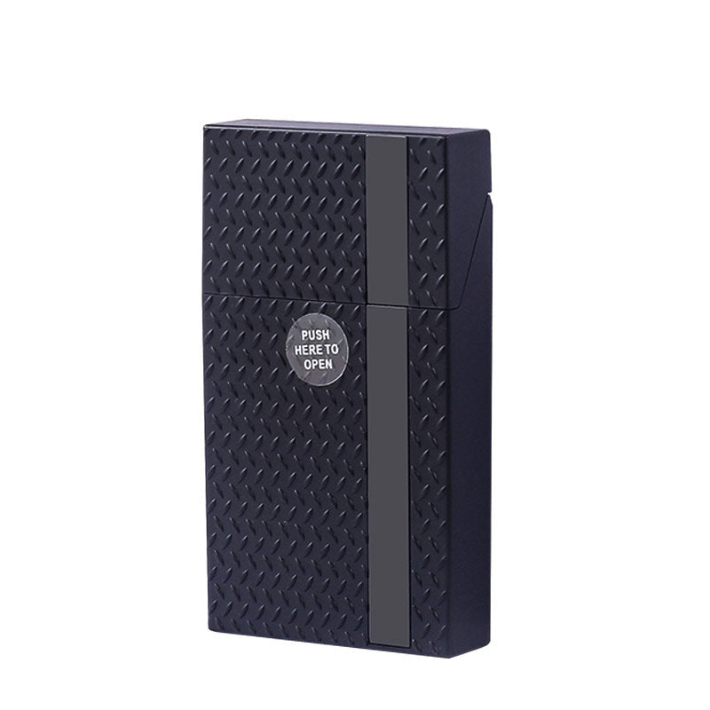 2 Pack Slim Cigarette Case Hard Shell Holder for 40 Cigarettes Durable ABS Plastic Crush Proof Box with Spring Clip Moisture Resistant Pocket Container Black and Silver - Image 2