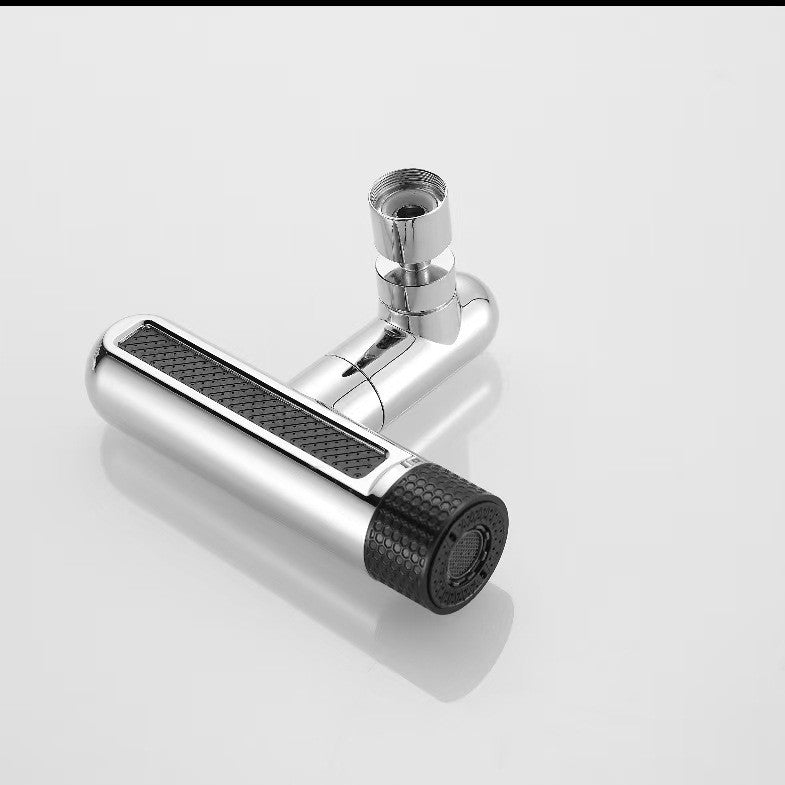 Universal Kitchen Tap Extender 6 Spray Modes with Waterfall Effect 360 Degree Swivel Faucet Aerator Head Anti-Splash Nozzle Attachment Brass Interface for Sink Washing Up - Image 3