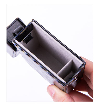 PU Leather Cigarette Case with Lighter Holder Hard Shell Storage Pouch Belt Loop Waist Bag for Standard Packs Brown Gift for Men - Image 5