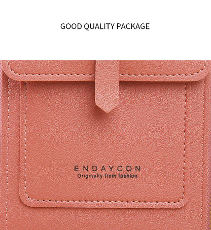 Women's Crossbody Phone Bag with Clear Touch Screen Window PU Leather Wallet Purse Multi-Pocket Shoulder Handbag Adjustable Strap Card Holder Brown - Image 6