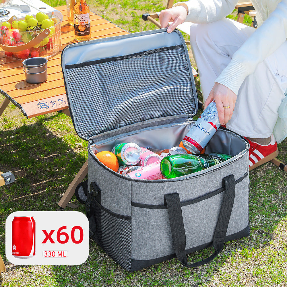 Small Insulated Lunch Bag 10L Cooler Tote Box with Shoulder Strap Leakproof Thermal Meal Prep Carrier for Work School Picnic Grey - Image 2