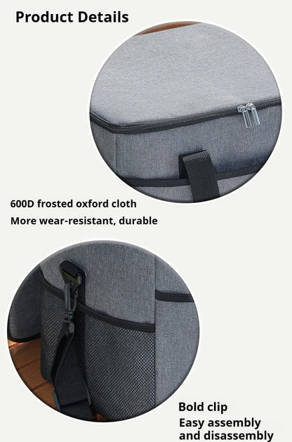 Small Insulated Lunch Bag 10L Cooler Tote Box with Shoulder Strap Leakproof Thermal Meal Prep Carrier for Work School Picnic Grey - Image 9