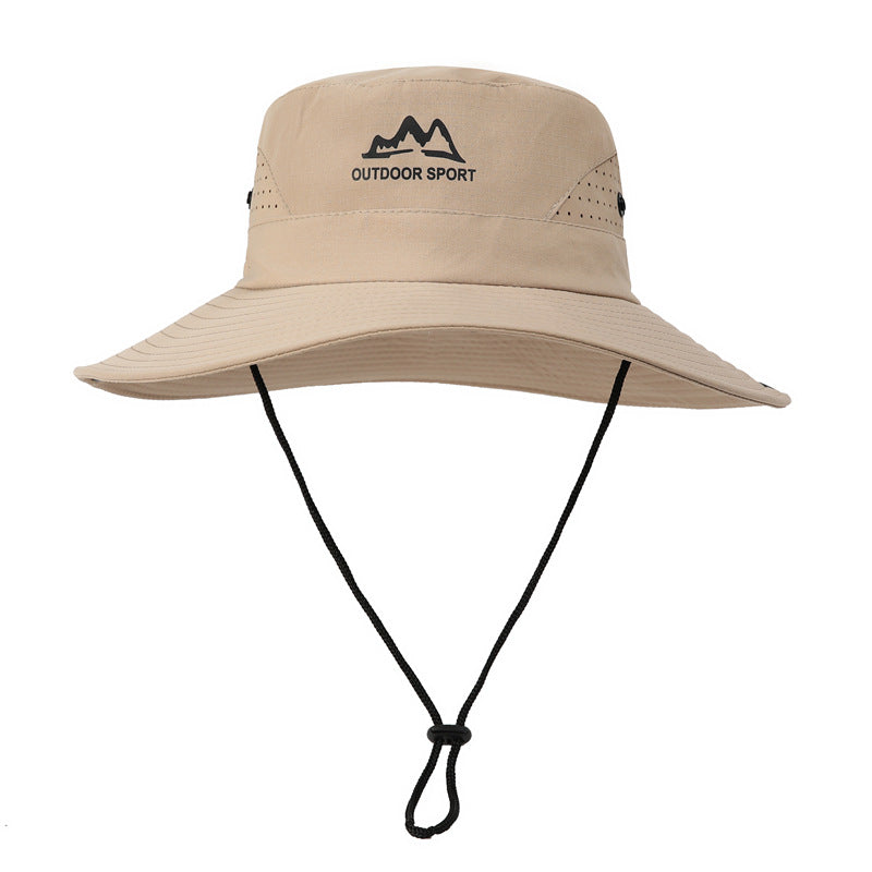 Wide Brim Sun Hat Waterproof UV Protection Boonie Bucket Cap Mesh Breathable for Fishing Hiking Camping Outdoor Black - Image 2