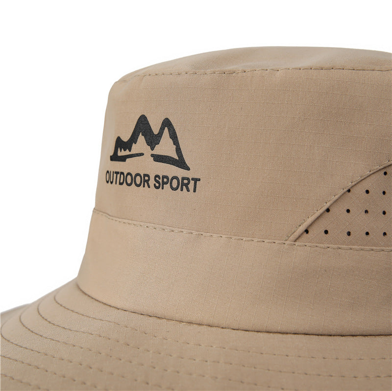 Wide Brim Sun Hat Waterproof UV Protection Boonie Bucket Cap Mesh Breathable for Fishing Hiking Camping Outdoor Coffee - Image 4