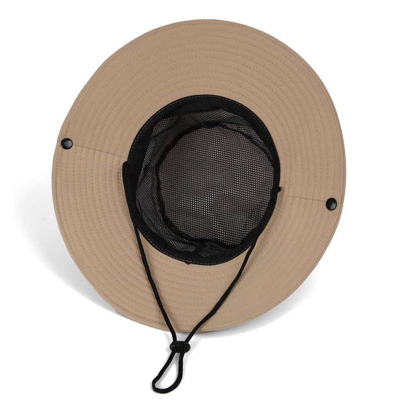 Wide Brim Sun Hat Waterproof UV Protection Boonie Bucket Cap Mesh Breathable for Fishing Hiking Camping Outdoor Coffee - Image 8