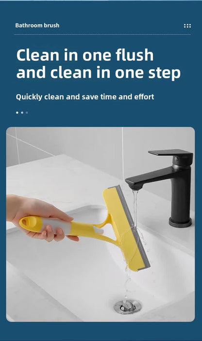 White 3-in-1 Window Squeegee with Built-in Spray Bottle - Dual Sided Sponge Glass Cleaner - Streak Free Tool for Shower Screens, Mirrors & Car Windows - Image 9