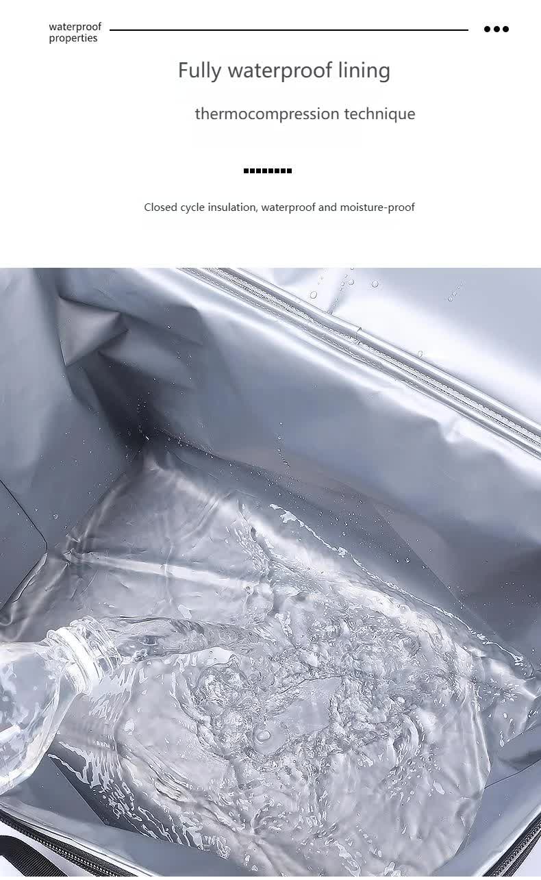 Large 18L Insulated Cooler Bag - Leakproof Thermal Lunch Tote with Shoulder Strap - Heavy Duty Blue Picnic Box for Beach, Camping & Work - Image 4