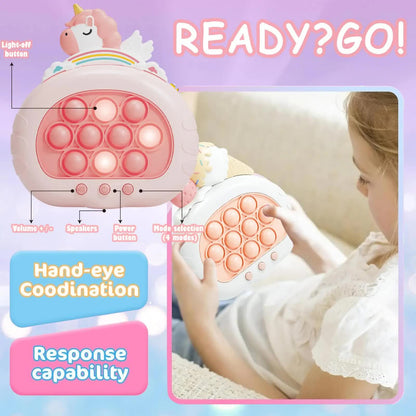 Electronic Fast Push Pop Game - Flamingo Fidget Console with Lights & Sound - 4 Modes Memory & Speed Challenge - Interactive Sensory Toy for Kids 3+ & Travel - Image 4