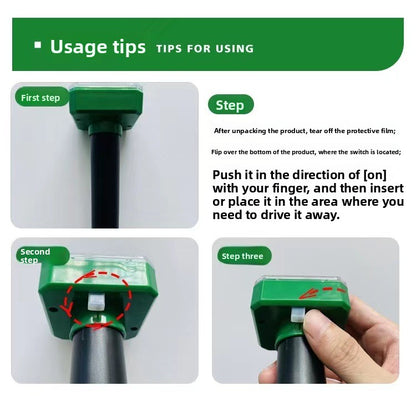 Solar-Powered Sonic Snake and Rodent Repeller Ground Stake - Outdoor Waterproof Ground Vibration Pest Deterrent Device - Ultrasonic Control for Moles, Voles, and House Mice - Garden Lawn Protection - Green Circular Top Model - Image 9