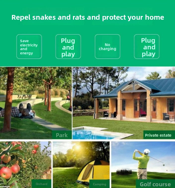 3PCS Solar Sonic Snake & Rodent Repeller Stakes - Mixed Set (Square, Round & Octagonal) - Outdoor Waterproof Ground Vibration Pest Control for Garden & Lawn - Green - Image 3