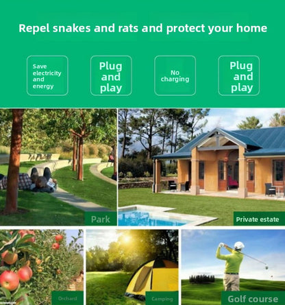3PCS Solar Sonic Snake & Rodent Repeller Stakes - Mixed Set (Square, Round & Octagonal) - Outdoor Waterproof Ground Vibration Pest Control for Garden & Lawn - Green - Image 3
