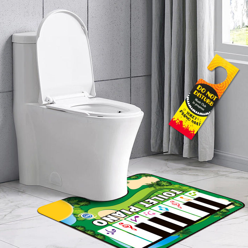Green Electronic Toilet Piano Mat - Musical Potty Keyboard with Golf Theme - Funny Novelty Gag Gift for Kids & Adults - Waterproof & Non-Slip - Fits Standard Toilets - Image 4