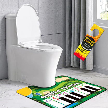 Green Electronic Toilet Piano Mat - Musical Potty Keyboard with Golf Theme - Funny Novelty Gag Gift for Kids & Adults - Waterproof & Non-Slip - Fits Standard Toilets - Image 4