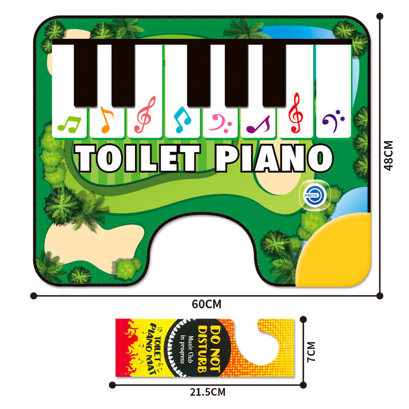 Green Electronic Toilet Piano Mat - Musical Potty Keyboard with Golf Theme - Funny Novelty Gag Gift for Kids & Adults - Waterproof & Non-Slip - Fits Standard Toilets - Image 5