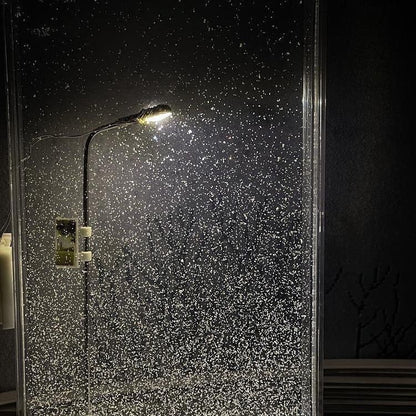 DIY Snowy Street Lamp Night Light Kit - Liquid Glitter Floating Snow Globe Effect - LED Acrylic Desk Display - Creative Handcraft Gift for Bedroom & Home Decor - Battery Operated 15.5cm - Image 4