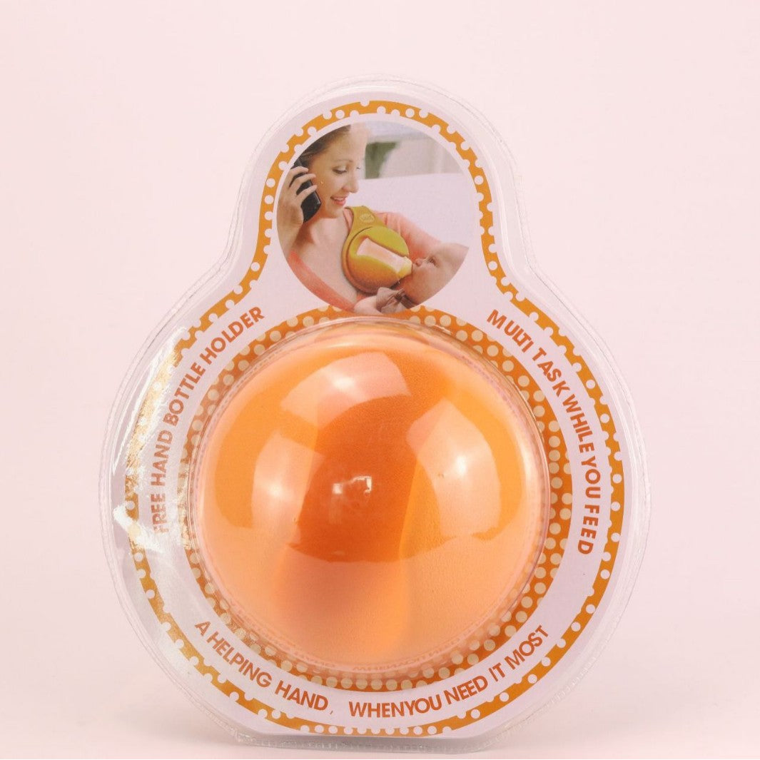 Hands-Free Baby Bottle Holder - Shoulder Mounted Feeding Aid for Parents - Anti-Slip & Adjustable Design - Fits Most Standard Bottles - Orange - Image 9
