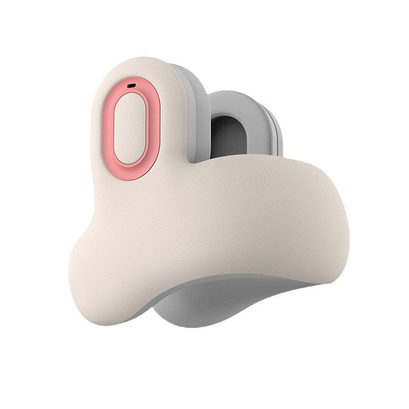 Smart 4-in-1 Travel Neck Pillow with ANC Headphones - Heated Vibration Massage & Bluetooth Audio - Memory Foam Support for Planes & Home - Beige - Image 5