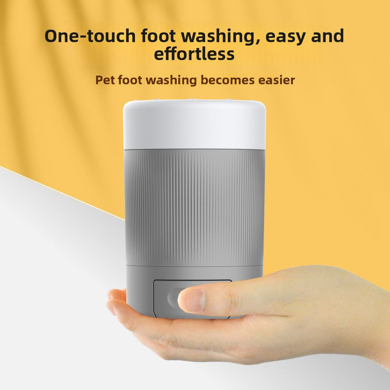 Portable Dog Paw Washer Cup - 360 Degree Muddy Foot Cleaner with Soft Bristles - Gentle Grooming Tool for Cats & Small to Medium Dogs - Grey - Image 9
