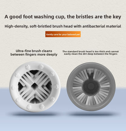Portable Dog Paw Washer Cup - 360 Degree Muddy Foot Cleaner with Soft Bristles - Gentle Grooming Tool for Cats & Small to Medium Dogs - Orange - Image 8