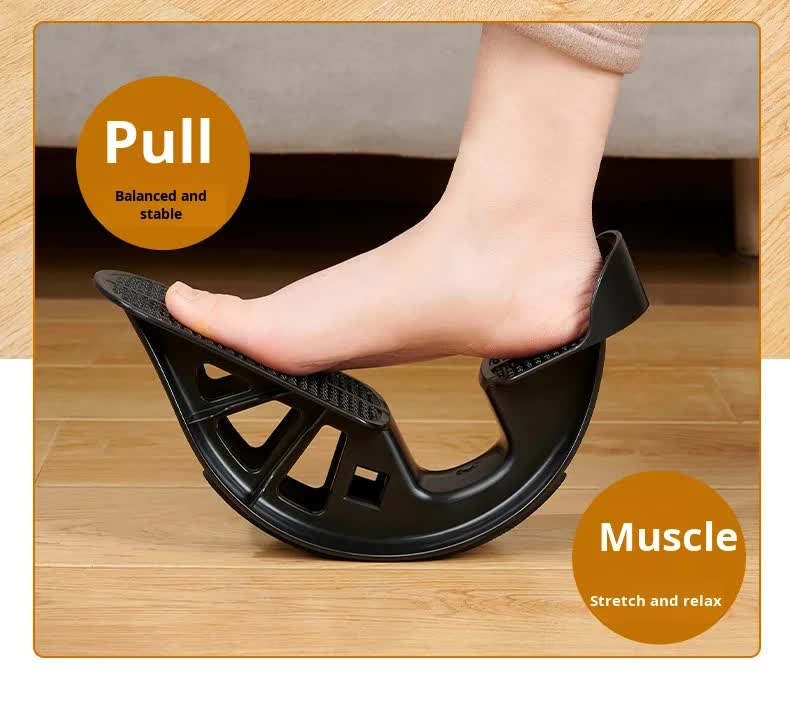 2 PCS Dual Foot Rocker with Connecting Bar - Calf & Ankle Stretcher System for Plantar Fasciitis Relief - Linked Incline Board with Stabiliser Axis - Heavy Duty Black - Image 5