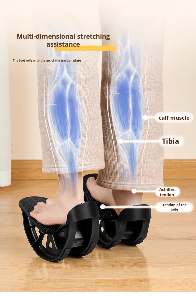 2 PCS Dual Foot Rocker with Connecting Bar - Calf & Ankle Stretcher System for Plantar Fasciitis Relief - Linked Incline Board with Stabiliser Axis - Heavy Duty Blue - Image 3